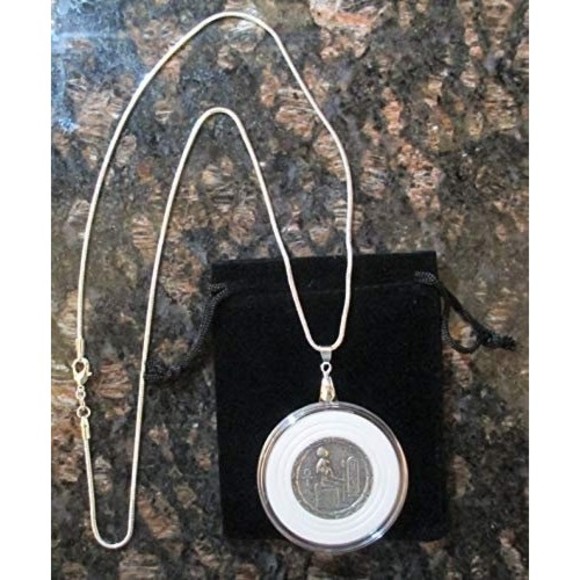 Cat Goddess 1/2 oz Silver Ultra High Relief Round/Pendant NECKLACE - Picture 8 of 8